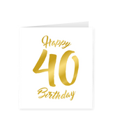 Kaart 40 Jaar Goud Wit